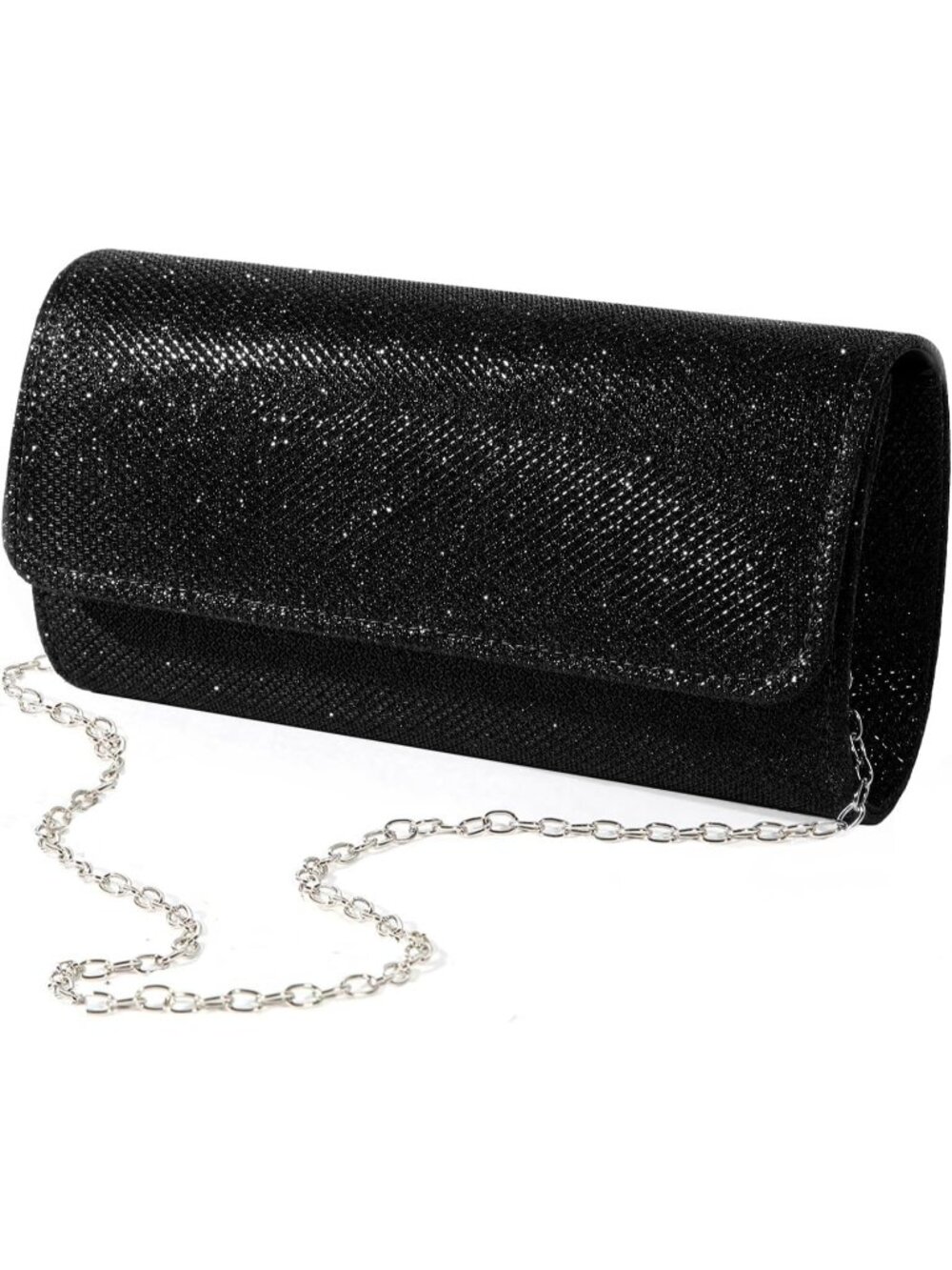 〽️ Women's Black Sparkling Evening Clutch Purse Wedding Formal Handbag Bag